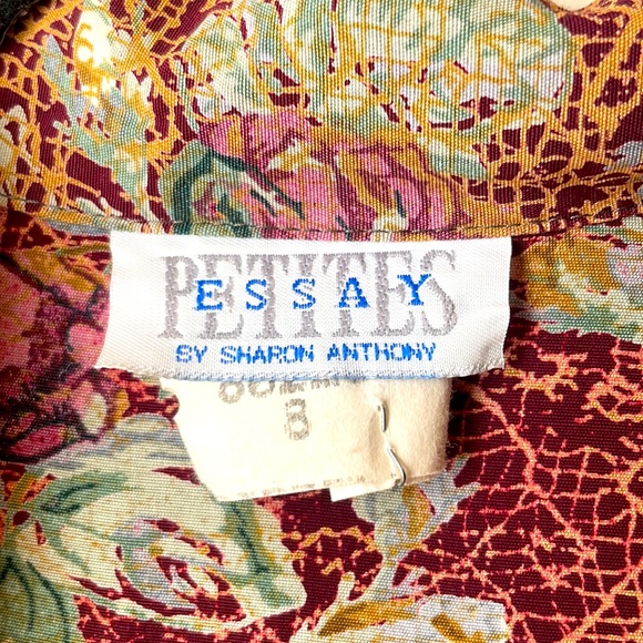 Vintage Sharon Anthony 100% rayon floral button blazer - Picture 3 of 6